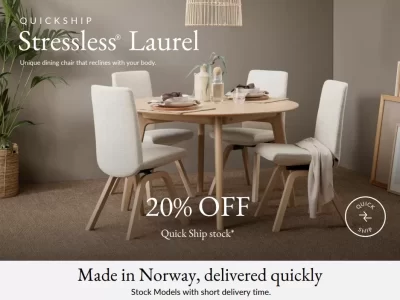 Stressless® Laurel Dining Low Back Medium Huge Savings + Quick Shipping
